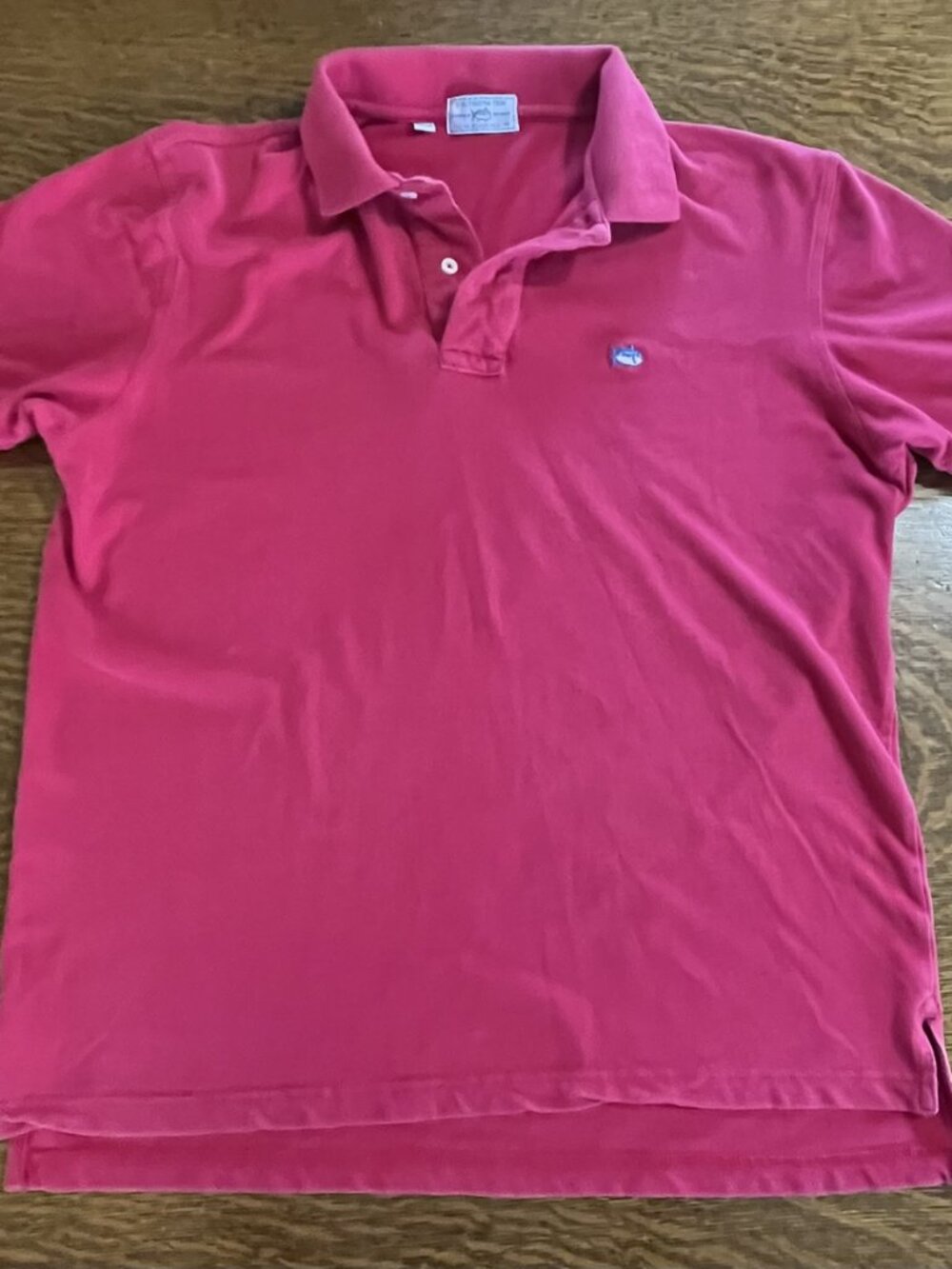 Southern Tide Skipjack Sz. Large (40) Mens Red Short Sleeve Polo Shirt